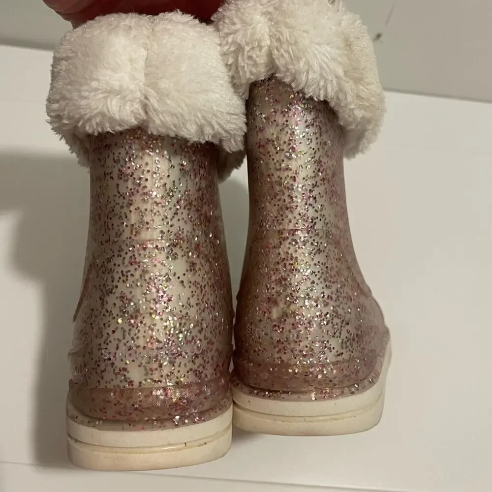 Stride Rite Brand Girl's Bellamy Snow Boot Pink Glitter Size 9